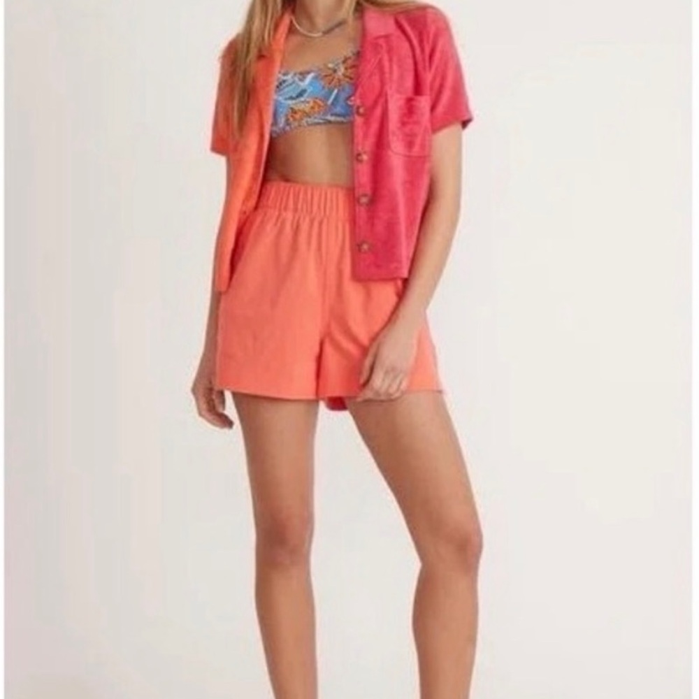 Marine Layer High Waist Coral Shorts